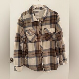 Plaid Polar Fleece Shacket